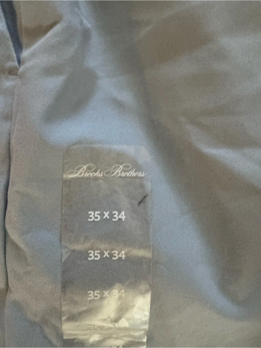 NWT Brooks Brothers Slate Blue Advance Chino Pants Clark Fit SZ 35 X 34